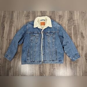 Levi's Retro Sherpa Jean Jacket Snap Size 3XL